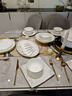 以辰景德鎮家用新款碗碟套裝中式高顏值陶瓷骨瓷餐具套裝碗盤(pán)喬遷新居 送砂鍋】富貴煲配置 49件套 曬單實(shí)拍圖