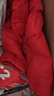 PawinPaw【克輕】童裝松軟小熊冬新男女寶保暖連帽羽絨服面包服 紅色 100 cm 充絨量73.1g 曬單實(shí)拍圖