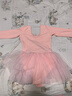 艾舞戈兒童舞蹈服春秋練功服北舞英皇考級芭蕾舞紗裙長(cháng)袖芭蕾粉 120碼 曬單實(shí)拍圖
