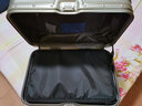 USHOW  TRAVEL德國工藝金屬化妝箱14/17寸密碼箱登機箱行李箱摩托箱手提工具箱 香檳金卡扣 14英寸 曬單實(shí)拍圖