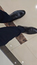 海瀾之家HLA皮鞋男士商務(wù)休閑系帶正裝德比鞋子男H164/H172 增高款43 曬單實(shí)拍圖