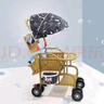 嬰爵嬰兒藤編推車(chē)夏季藤椅小推車(chē)竹編輕便竹藤兒童寶寶手推車(chē)仿藤折疊 單層編織不可調節-裸車(chē)【收藏送豪禮】 曬單實(shí)拍圖