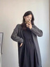 媛舍（YUANSISE）孕婦秋冬裝毛衣開(kāi)衫連衣裙套裝2025新款小個(gè)子外套秋冬外穿兩件套 黑色連衣裙 XL建議130-145斤 曬單實(shí)拍圖
