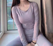 雅鹿秋衣秋褲女士套裝棉薄款棉毛衫保暖內(nèi)衣女線衣線褲打底衫 52套裝 煙紫 XL 否 曬單實(shí)拍圖
