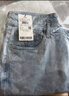 與狼共舞牛仔褲男春夏款簡(jiǎn)約百搭休閑直筒九分褲男士牛仔褲 113淺藍 31 (170/80A) 曬單實(shí)拍圖