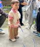 嘟嘟家童裝寶寶套裝春秋款兒童卡通polo領(lǐng)兩件套女童褲子男童衛衣 粉色 100 曬單實(shí)拍圖