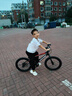 百士盾兒童自行車(chē)山地單車(chē)6-16歲以上學(xué)生減震雙碟剎越野中小男女孩賽車(chē) 旗艦版單速【輻條輪】黑紅色 20寸丨適身高125-145丨 曬單實(shí)拍圖