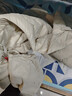 鴨鴨（YAYA）佟麗婭同款輕薄羽絨服女新款冬季短款圓領(lǐng)內(nèi)膽修身時尚薄外套男 米白色【女款無領(lǐng)】 L 曬單實拍圖