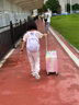 IROBIN兒童行李箱可騎可坐可上飛機男女孩6-12歲20寸拉桿密碼24寸旅行箱 彩虹漸變色 雙層拉鏈+承重200斤 20英寸 航天登機箱009款 曬單實(shí)拍圖