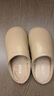 優(yōu)調靜音棉拖鞋女輕奢時(shí)尚居家地板防滑高級感皮拖鞋秋冬 可可棕42-43 曬單實(shí)拍圖