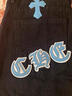 克羅心（chrome heart）男女同款牛仔褲美式新款CH克羅十字架貼皮長(cháng)褲寬松直筒百搭25 白色-豹紋涂鴉 S 【收藏關(guān)注優(yōu)先發(fā)出】 曬單實(shí)拍圖