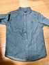 Teenie Weenie小熊男女同款休閑襯衫2025春季新款時(shí)尚水洗牛仔襯衣 藍色 M 曬單實(shí)拍圖