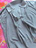思羽君冰絲短袖t恤女2025夏新款Polo領(lǐng)T恤洋氣正肩拉鏈遮肚短款翻領(lǐng)上衣 灰色【優(yōu)質(zhì)抗起球面料) 3XL 建議135-150斤 曬單實(shí)拍圖