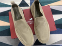 富貴鳥(niǎo)（FUGUINIAO）休閑鞋男鞋秋季透氣帆布鞋男士運動(dòng)板鞋一腳蹬軟底輕便駕車(chē)鞋子 米色 41 曬單實(shí)拍圖