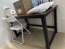 電腦桌臺式家用學(xué)習桌簡(jiǎn)易長(cháng)書(shū)桌臥室寫(xiě)字電競桌工作臺現代辦公桌 胡桃色 80*40*75桌面25mm厚+鋼管40mm方 曬單實(shí)拍圖