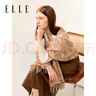 ELLE【禮盒裝】100%綿羊毛圍巾女秋冬禮物保暖時(shí)尚提花圍脖披肩 曬單實(shí)拍圖