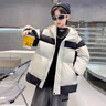 G.DUCKKIDS品牌童裝兒童羽絨服男童冬裝加厚保暖外套男孩休閑中大童外穿衣服 米白色 130cm 曬單實(shí)拍圖