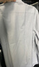 羅蒙（ROMON）【200支蠶絲高端系列】男士襯衫長(cháng)袖免燙商務(wù)襯衣 灰色小格 41 曬單實(shí)拍圖