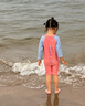 JEEMERY兒童泳衣嬰兒寶寶1-3歲男孩女童幼兒連體長(cháng)袖帶帽沙灘游泳裝 橙紅4碼+防曬帽 適合90-100cm 曬單實(shí)拍圖