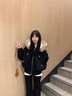 紫蒙冬季羽絨棉服外套女加絨加厚2025新款學(xué)生棉衣女派克服羽棉襖絨服 黑色 均碼 (可備注碼數) 曬單實(shí)拍圖