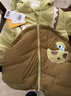 巴拉巴拉童裝嬰兒連體衣假兩件連體羽絨服寶寶衣服冬加厚男童女童兒童 黃綠41122-白鴨絨 90 cm-充絨量99g 曬單實(shí)拍圖