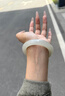 凈心石 和田玉手鐲女款平安鐲內徑約57-58mm 曬單實(shí)拍圖