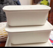 無(wú)印良品（MUJI） 聚丙烯可作為保存容器使用附氣閥便當盒 飯盒 白色 方形  460ml 曬單實(shí)拍圖