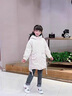 予彼 女童羽絨服中長(cháng)款修身2024棉服秋冬裝加厚羊羔毛外中大童洋氣派 曬單實(shí)拍圖