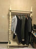 OYKTN德國品質(zhì)歐式掛衣架落地臥室實(shí)木衣帽架美式客廳家用衣服置物架 描金80厘米(象牙白) 曬單實(shí)拍圖