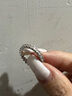 ICESTRELLA滿(mǎn)鉆戒指女18鉑金簡(jiǎn)約百搭純銀莫桑鉆石排鉆戒女食指疊帶時(shí)尚潮 純銀4mm/10分戒指 5美碼 曬單實(shí)拍圖