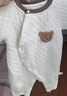 婧麒（JOYNCLEON）嬰兒保暖連體衣秋冬季寶寶夾棉衣服哈衣新生兒空氣棉睡衣爬服 斜開麻花小熊 80cm 曬單實(shí)拍圖