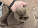 花花公子（PLAYBOY）衛(wèi)衣男士一體絨圓領(lǐng)加厚針織打底衫2024秋冬款潮流保暖羊毛衫上衣 咖色 175 曬單實(shí)拍圖