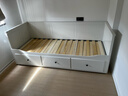 宜家（IKEA）HEMNES漢尼斯沙發(fā)床折疊床坐臥兩用客廳沙發(fā) 白色坐臥兩用床框架帶3屜 800mm*2000mm 曬單實(shí)拍圖