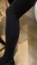 蕉下連褲襪打底褲襪絲襪女士加絨瑜伽褲安全褲黑色秋冬季 分體不掉襠 曬單實(shí)拍圖