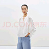 LESS2025夏新環(huán)保萊賽爾套頭七分袖襯衫女2P6212180 漂白 S 曬單實(shí)拍圖