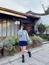 ZHR女靴中筒小個(gè)子增高馬丁靴女復古顯瘦騎士機車(chē)靴女 BL613黑色37 曬單實(shí)拍圖