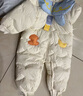 巴拉巴拉童裝嬰兒連體衣寶寶冬裝外出羽絨服服連帽鵝絨萌男童女童 奶白10501-白鵝絨 90 cm 曬單實(shí)拍圖
