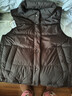 坦博爾羽絨服馬甲女立領(lǐng)寬松外搭短款羽絨背心外套巧克力160 曬單實(shí)拍圖