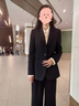 韓曼柯（HANMANKE）輕奢西裝外套女商務(wù)面試職業(yè)正裝西服黑色休閑通勤免燙小西裝外套 曬單實(shí)拍圖