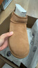 UGG秋季女士休閑平底純色圓頭經(jīng)典短筒靴雪地靴1116109CHE|栗色39 曬單實(shí)拍圖
