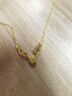 中國黃金（CHINA GOLD）一鹿有你黃金項鏈女999足金吊墜平安夜圣誕節禮物送女朋友老婆 足金項鏈【金重約2.8g】 曬單實(shí)拍圖
