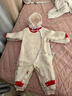 童泰（TONGTAI）嬰兒連體衣冬季純棉夾棉寶寶衣服兒童連帽哈衣爬服外出抱衣 黃色 80cm 曬單實(shí)拍圖