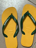 havaianas哈唯納Brasil Logo巴西元素夾腳人字拖夏情侶拖鞋 1740-流行黃色 39-40 巴西碼 曬單實(shí)拍圖