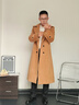 風(fēng)尚弗理思蒂風(fēng)衣外套男加厚雙排扣毛呢大衣秋冬英倫風(fēng)過(guò)膝長(cháng)款修身德軍男裝潮 駝色 S 曬單實(shí)拍圖