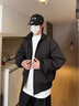 卡圖弛美式cleanfit飛行教練夾克男春秋季寬松潮流高街工裝棒球衣服外套 黑色 XL 曬單實(shí)拍圖