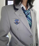 花花公子（PLAYBOY）原創(chuàng)日系學(xué)院風(fēng)DK制服西服套裝西裝襯衫西褲校供感全套男女班服 灰色西服+Q28襯衫+藍(lán)領(lǐng)帶+灰色褲 M 曬單實(shí)拍圖