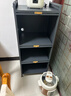 思繞廚房多功能置物架落地冰箱夾縫收納柜餐邊柜碗柜微波爐儲物柜子 4層灰-30*36*123(送腳墊+滑輪) 曬單實(shí)拍圖