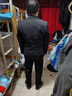羅蒙（ROMON）【西服+馬甲+西褲】西服套裝男士商務(wù)職業(yè)正裝西裝套裝男黑色3XL 曬單實(shí)拍圖