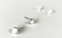 DAISY DREAMs999足銀白玉髓耳釘女小眾絕美耳環(huán)養耳小巧百搭方便日常精致耳飾 【999銀】白玉髓耳釘 曬單實(shí)拍圖
