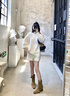 蘇雨薇學(xué)院風(fēng)白色設計感軟糯套頭毛衣女秋冬慵懶風(fēng)寬松巨好看的針織上衣 白杏色【關(guān)注店鋪-送運費險】 L （105-120斤） 曬單實(shí)拍圖